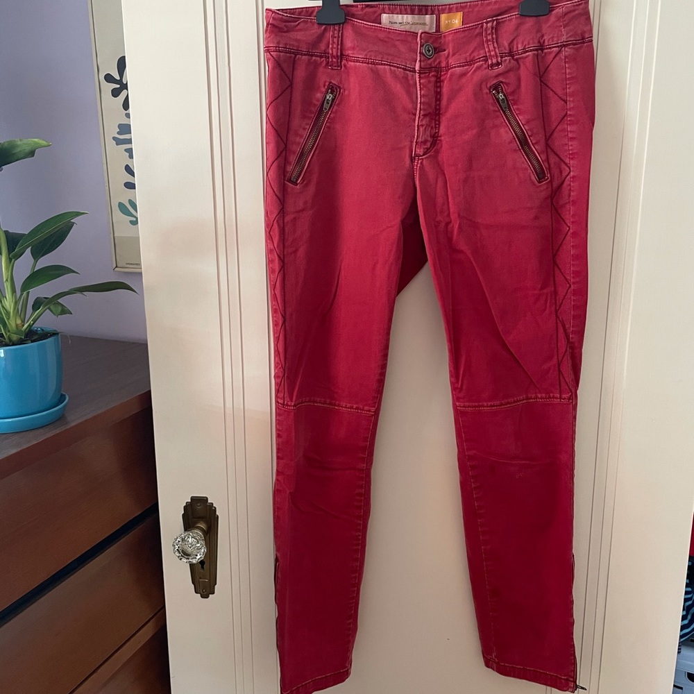 Red Moto Jeans from Anthropologie